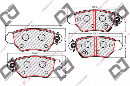 Комплект тормозных колодок DJ PARTS BP2119